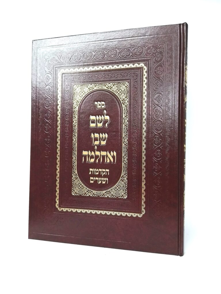 לשם שבו ואחלמה - הקדמות